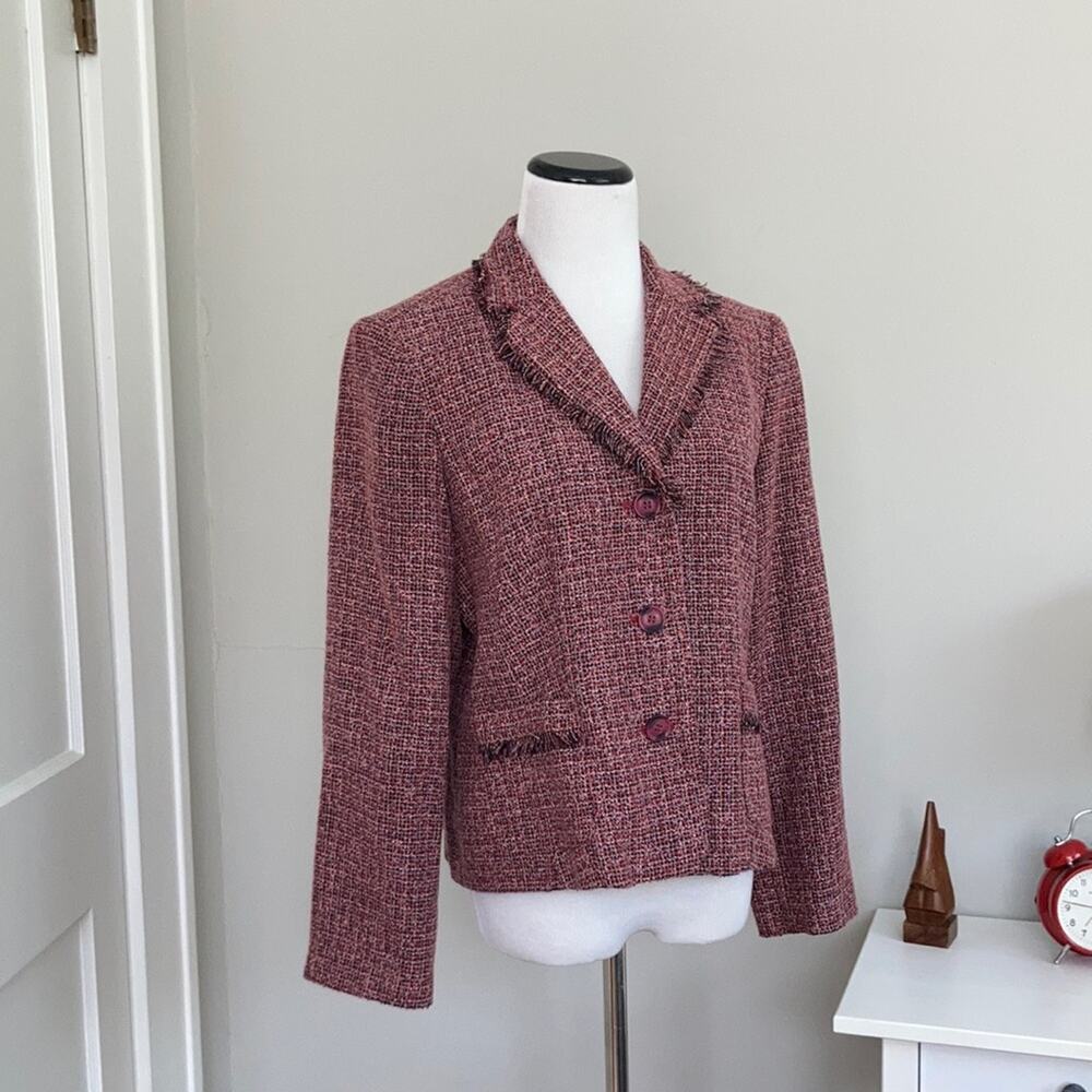 Norton McNaughton Rose Tweed Blazer